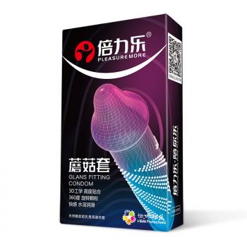 倍力乐3D蘑菇套避孕套 360度旋转颗粒