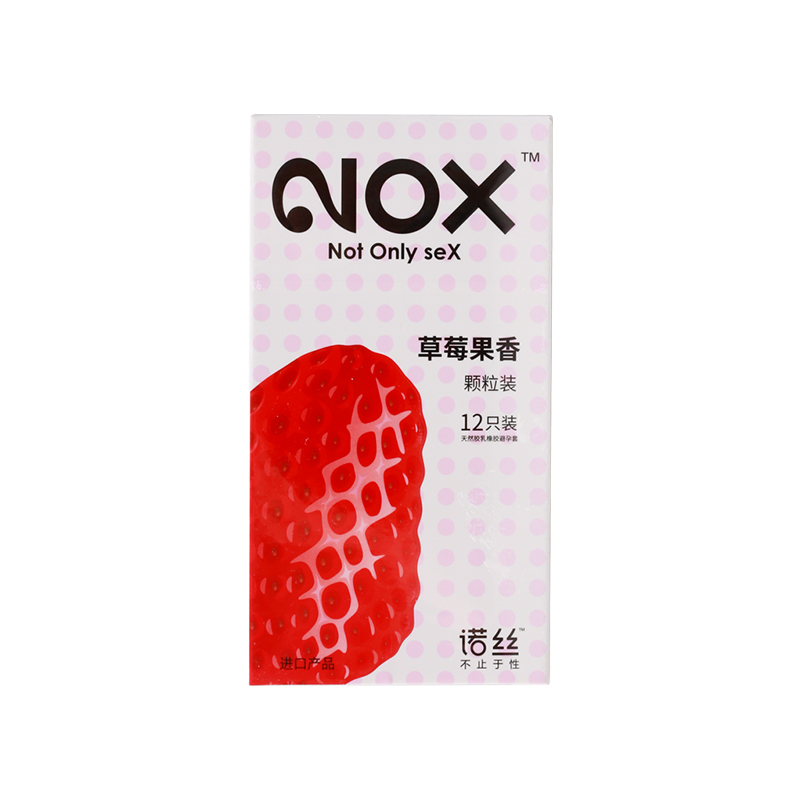 诺丝草莓果香颗粒安全套12只 加倍润滑 - 浮点套套 - 诺丝 - MEIXX美羞羞