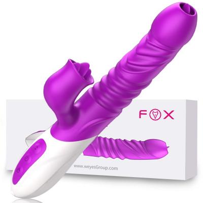 FOX探奇T10舌舔按摩棒 伸缩加温 强震伸缩