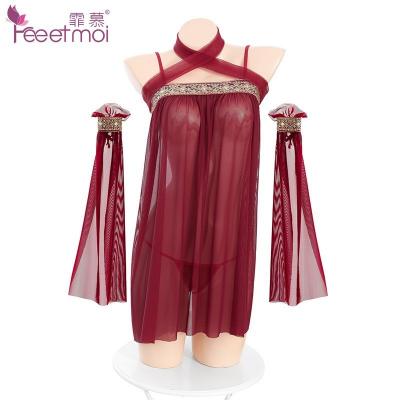 珠片织带开衩露臀红娘装 古风汉服 纯欲肚兜