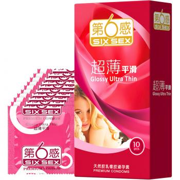 第6感超薄平滑安全套10只 轻柔透薄 贴合亲密 - 超薄套套 - 第六感 - MEIXX美羞羞