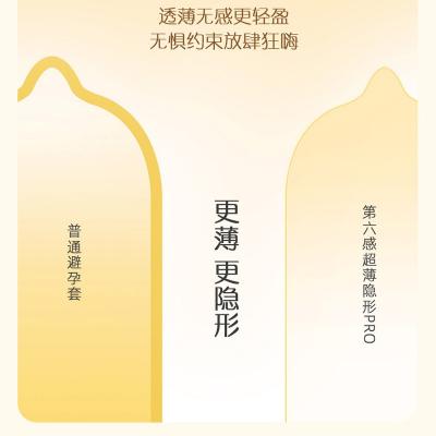 第6感隐形超薄PRO安全套10只装 润滑贴合 清新气味