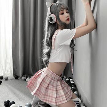 日系格子纯情学生装 JK制服 百褶短裙 - 制服诱惑 - 霏慕 - MEIXX美羞羞
