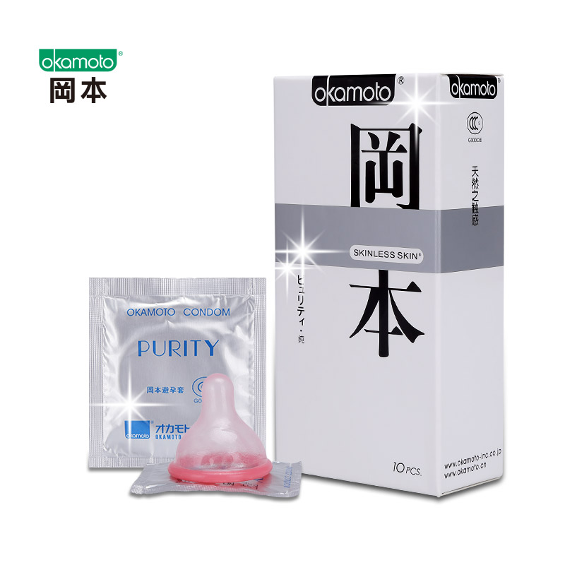 冈本SKIN极限超薄纯安全套10只 清新无味