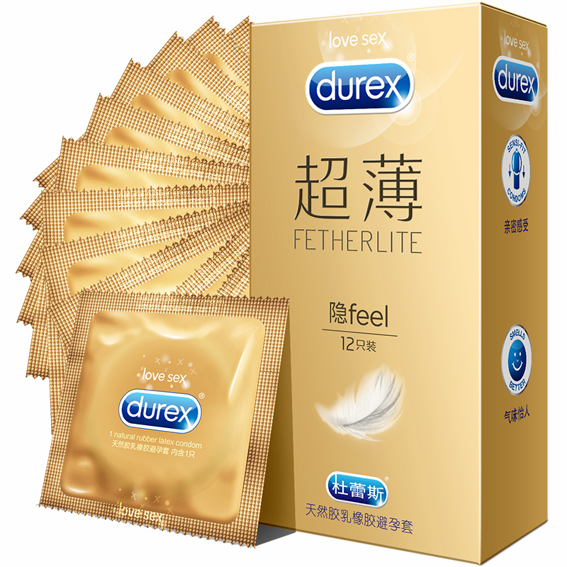 杜蕾斯超薄隐feel安全套12个 亲密贴合 润滑顺畅