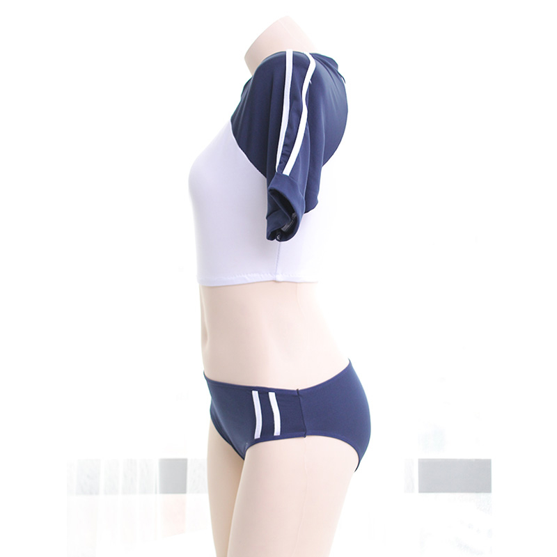 萌系学生体操短款运动服 贴身露腰 青涩动感
