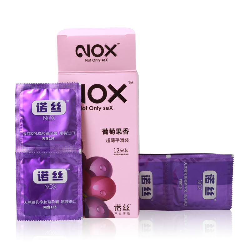 诺丝葡萄果香超薄平滑安全套12只装 柔滑顺畅